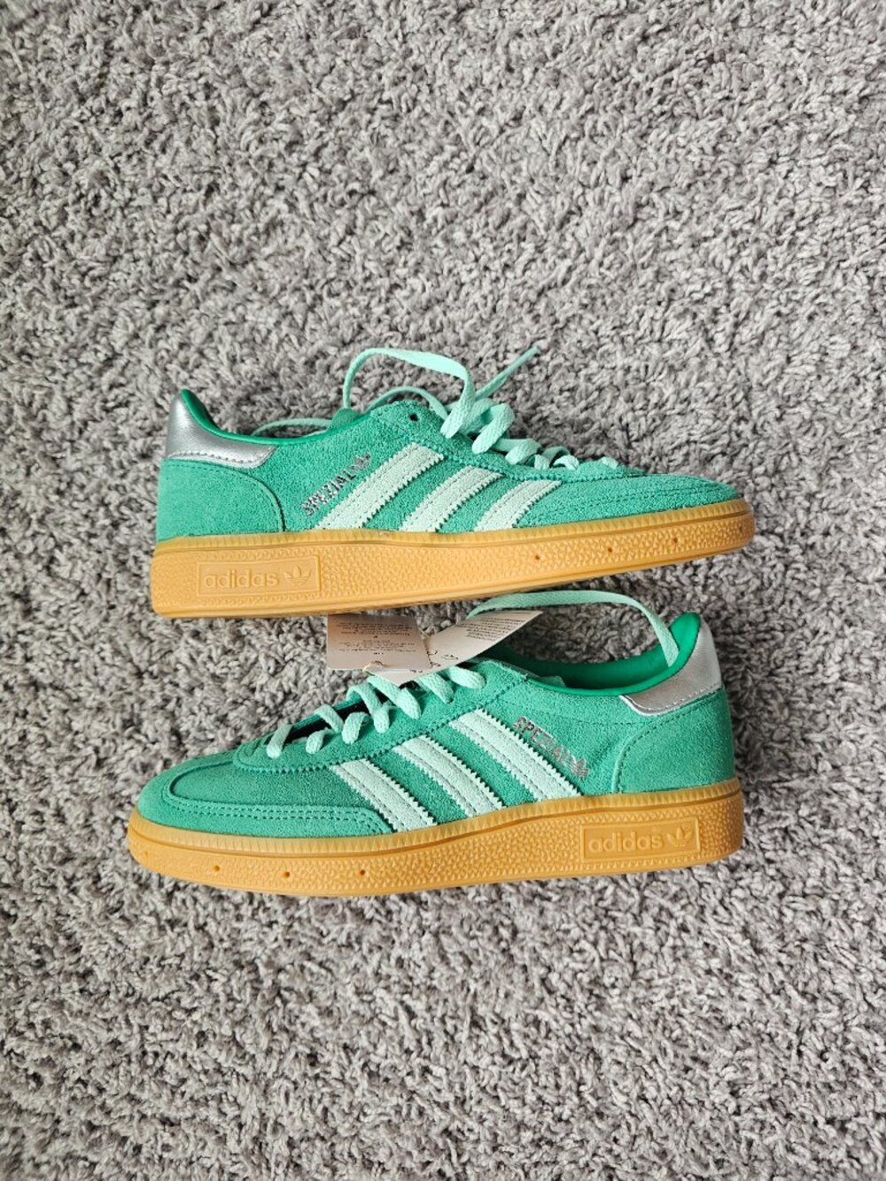 adidas Green Suede Sneakers with Gum Sole - Picture 4 of 8